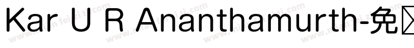 Kar U R Ananthamurth字体转换